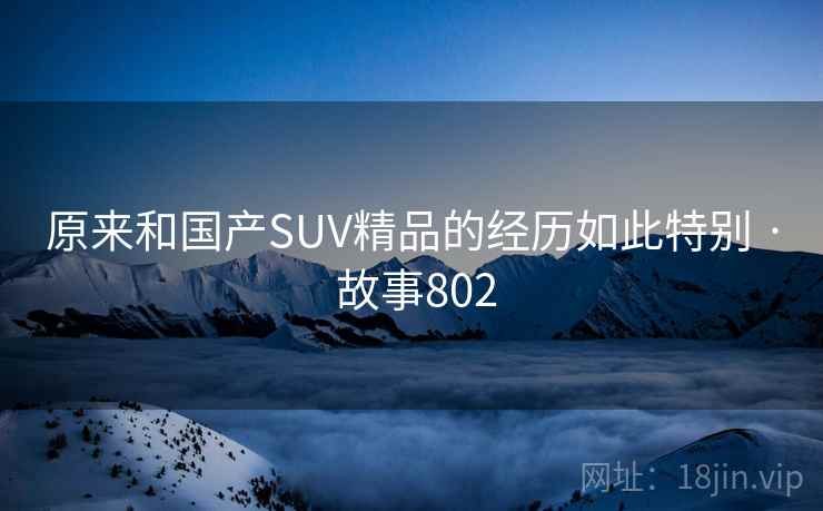 原来和国产SUV精品的经历如此特别 · 故事802  第2张